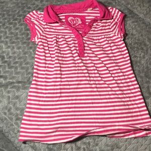 Little girls collared tee